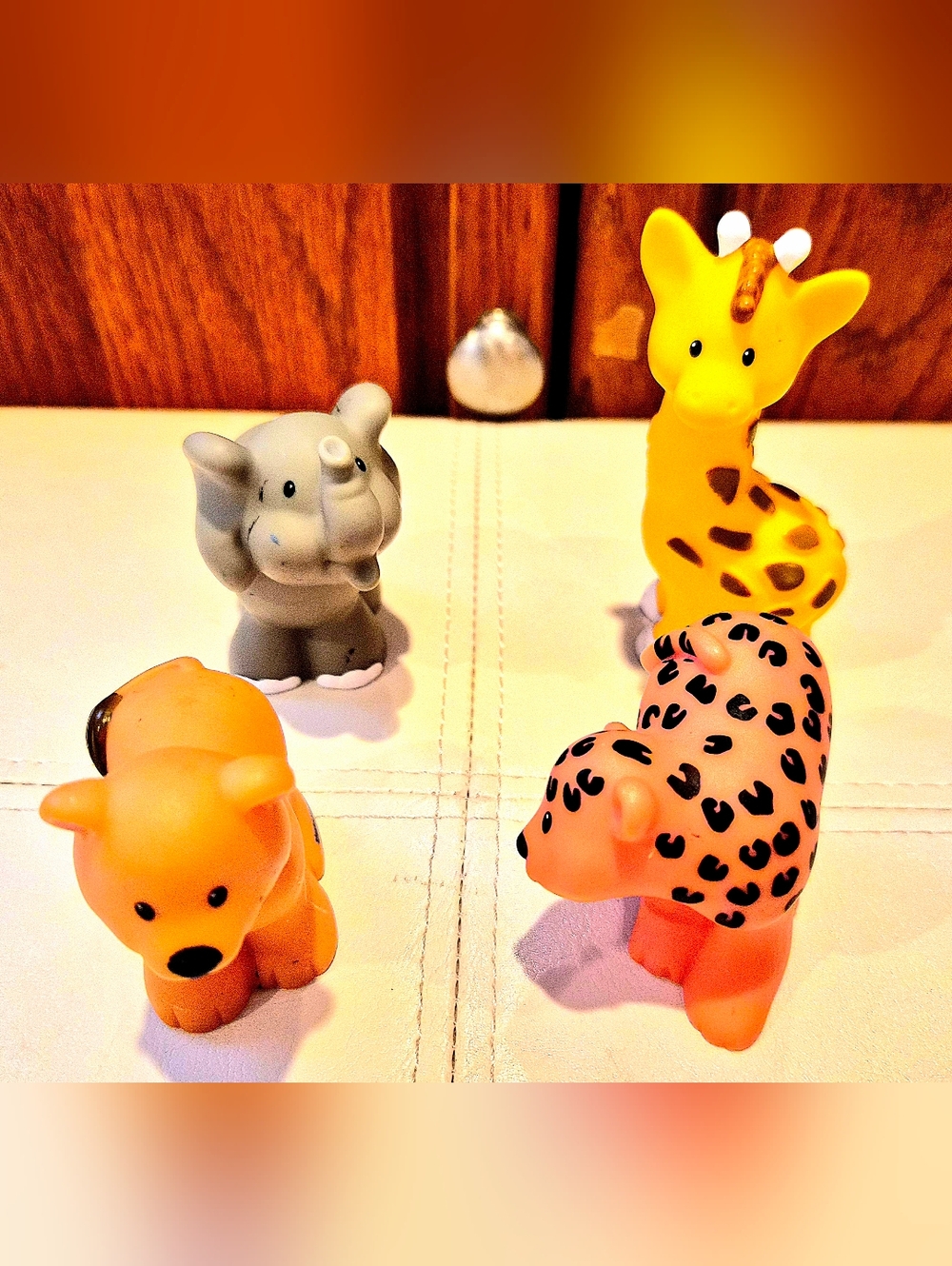 Lot Of 4 Figures, Animal, Zoo. Fisher-price Little-people, Good Condition.